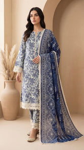 MDL Digital Printed 3 Piece Lawn Suit - AL-0004-26