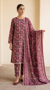 MDL Digital Printed 3 Piece Lawn Suit - AL-0003-26