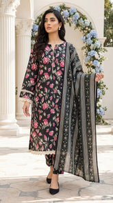 MDL Digital Printed 3 Piece Lawn Suit - AL-0006-26