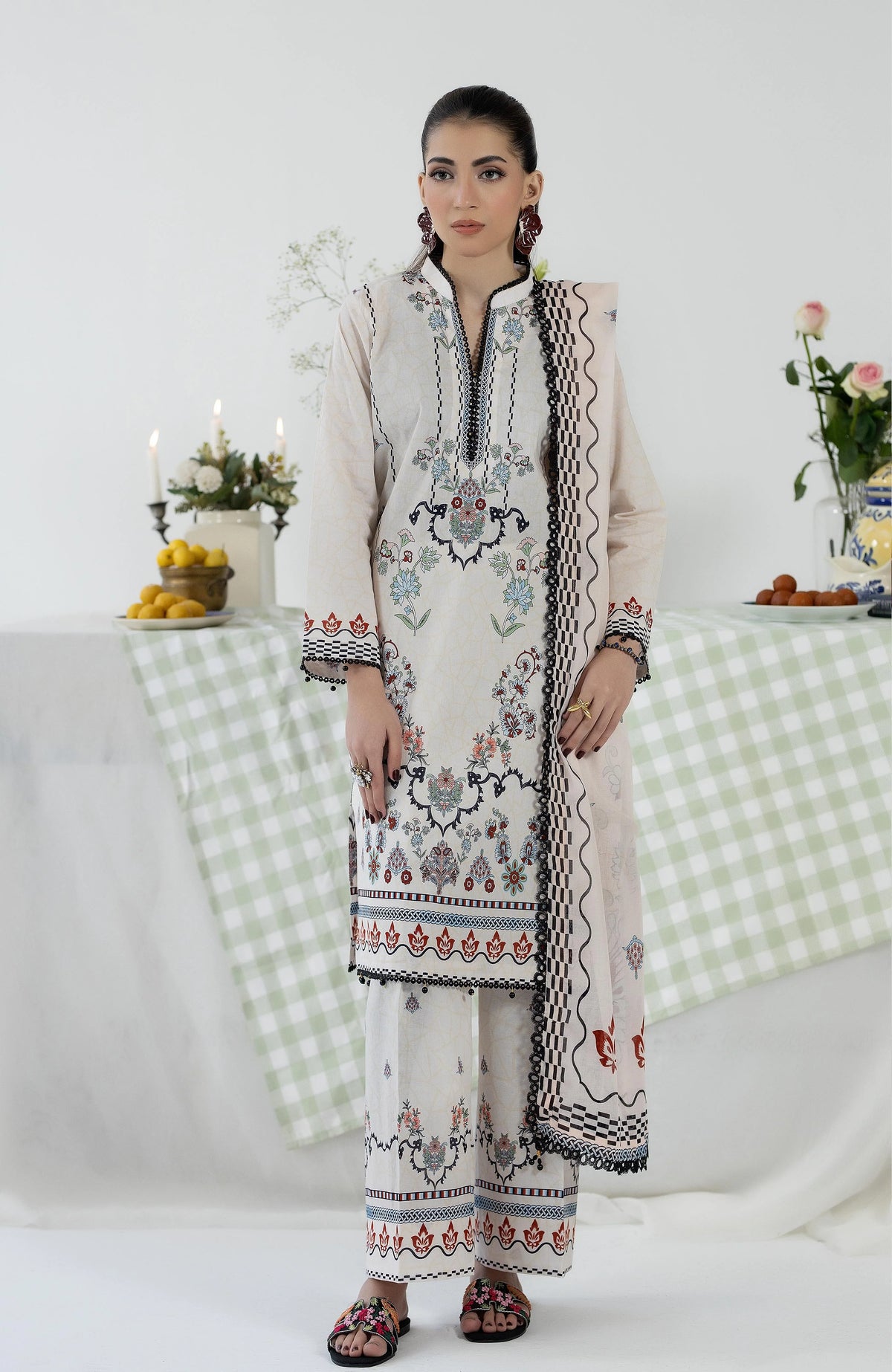 Alzohaib 3 PC Unstitched Digital Printed Lawn Suit - CC-2-26-02