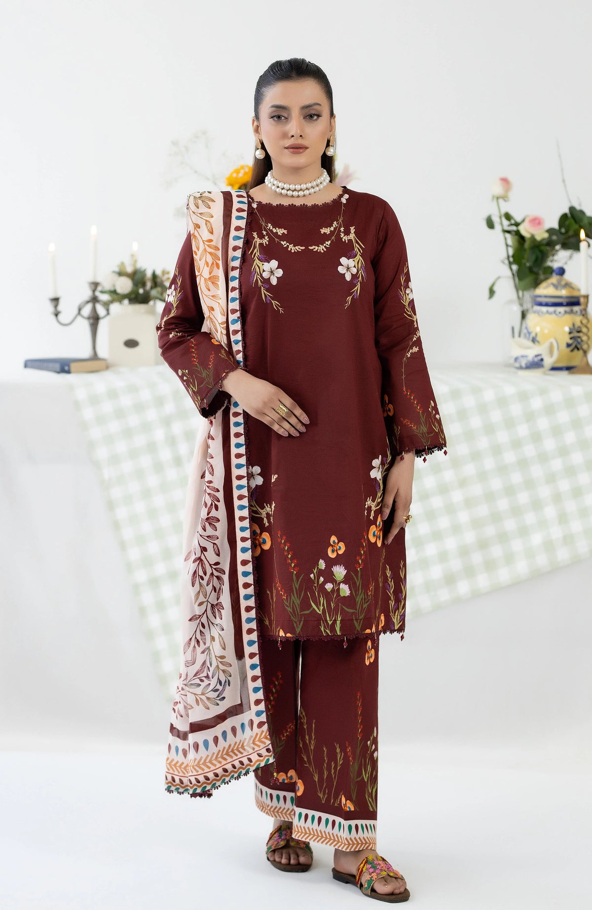 Alzohaib 3 PC Unstitched Digital Printed Lawn Suit - CC-2-26-03