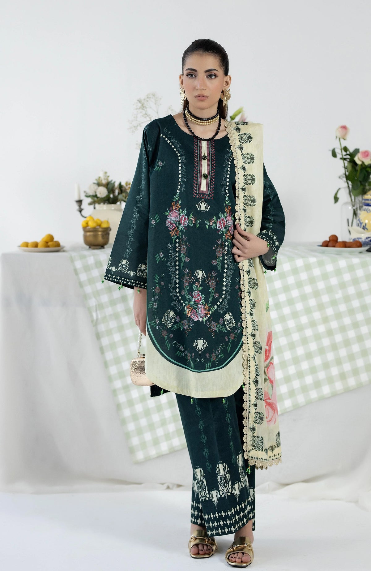 Alzohaib 3 PC Unstitched Digital Printed Lawn Suit - CC-2-26-07