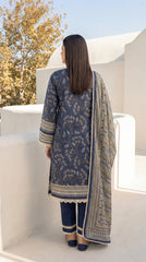 MDL 3 PC Unstitched Digital Printed Lawn Suit - SH-0014-26