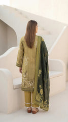 MDL 3 PC Unstitched Digital Printed Lawn Suit - SH-0018-26